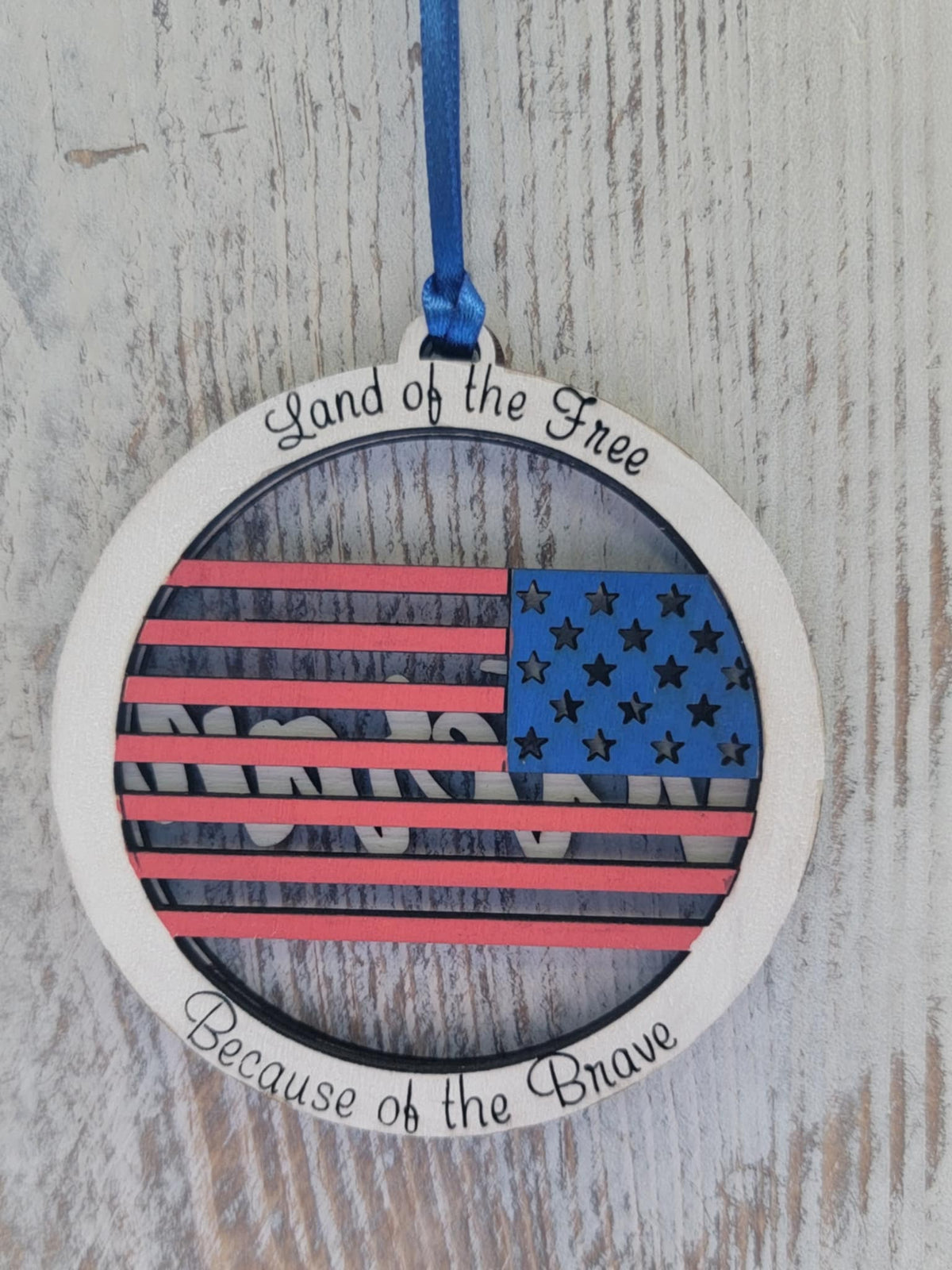Patriotic Veteran Ornament/Car Charm