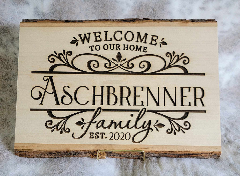 Welcome To Our Home Personalized Basswood Plank