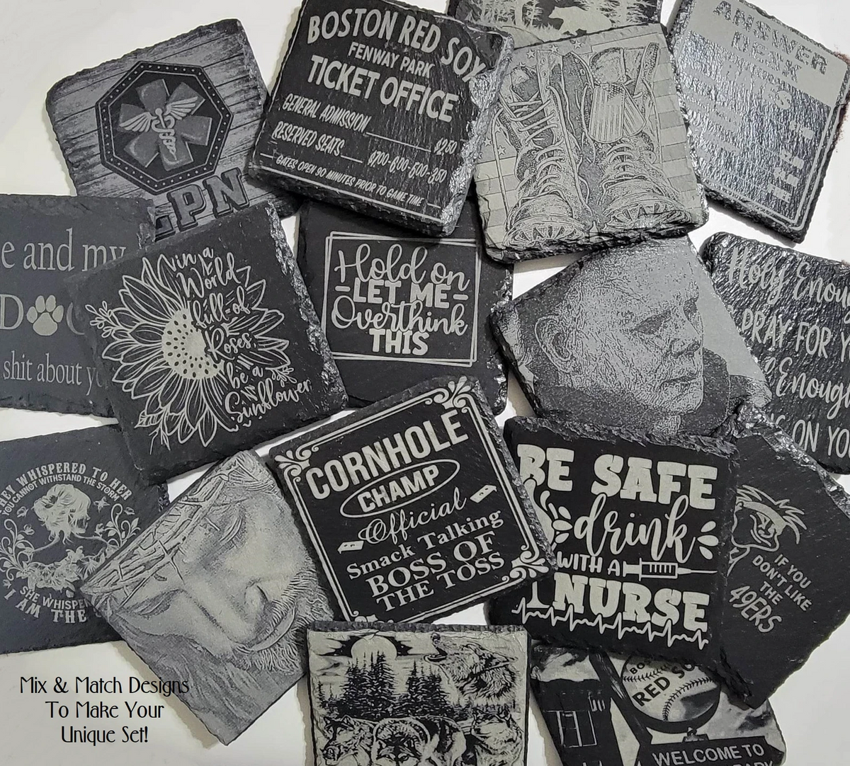 Black Slate Coasters