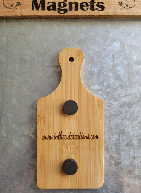 Clean Kitchen Dirty Mind Square Mini Cutting Board Magnet Large