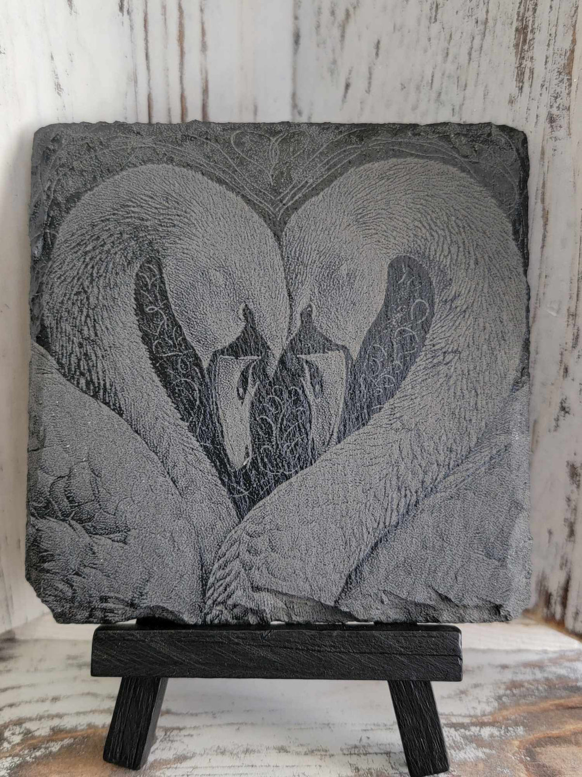 Beautiful Swan Heart Pair