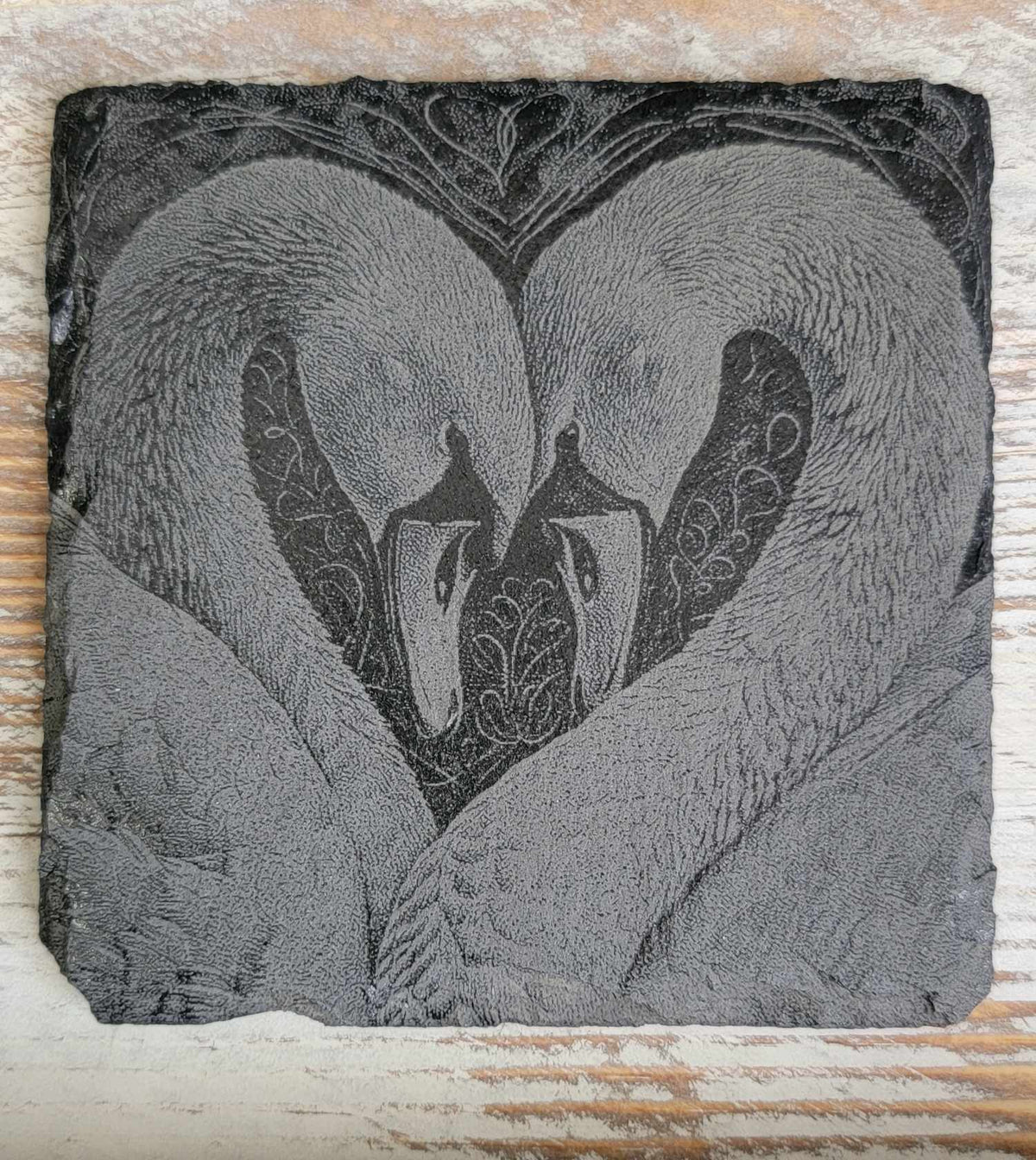 Beautiful Swan Heart Pair