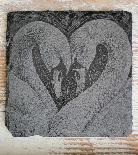 Beautiful Swan Heart Pair