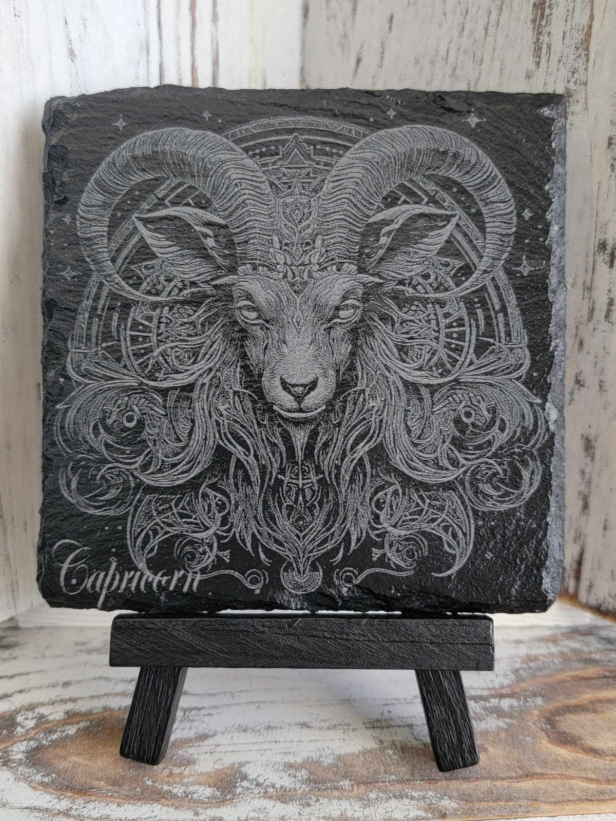 Capricorn Black Slate Coaster