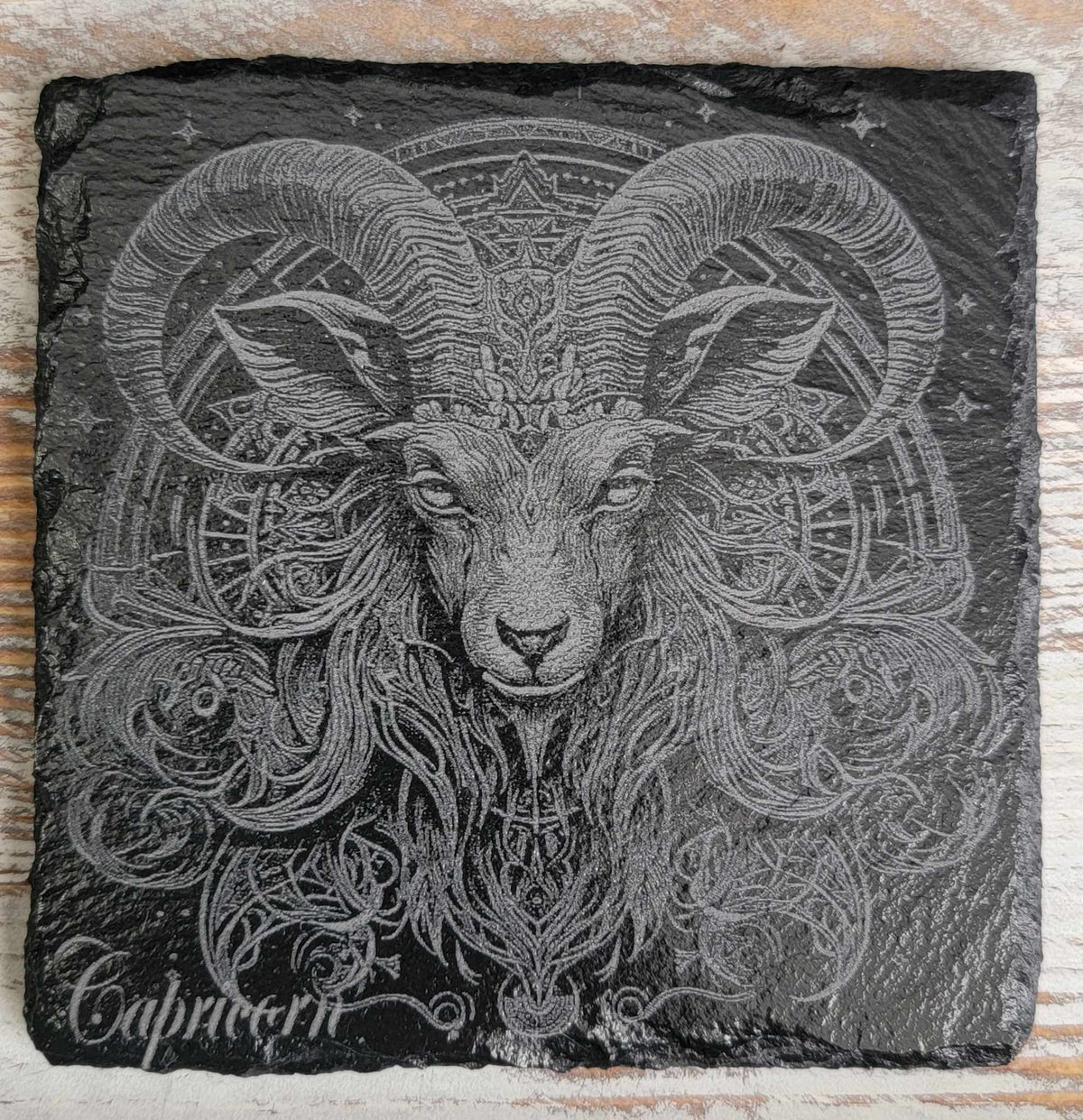 Capricorn Black Slate Coaster