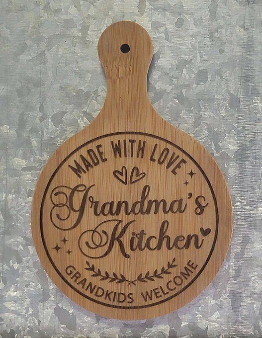 Made With Love Grandma's Kitchen Grandkids Welcome Mini Cutting Board Large Magnet