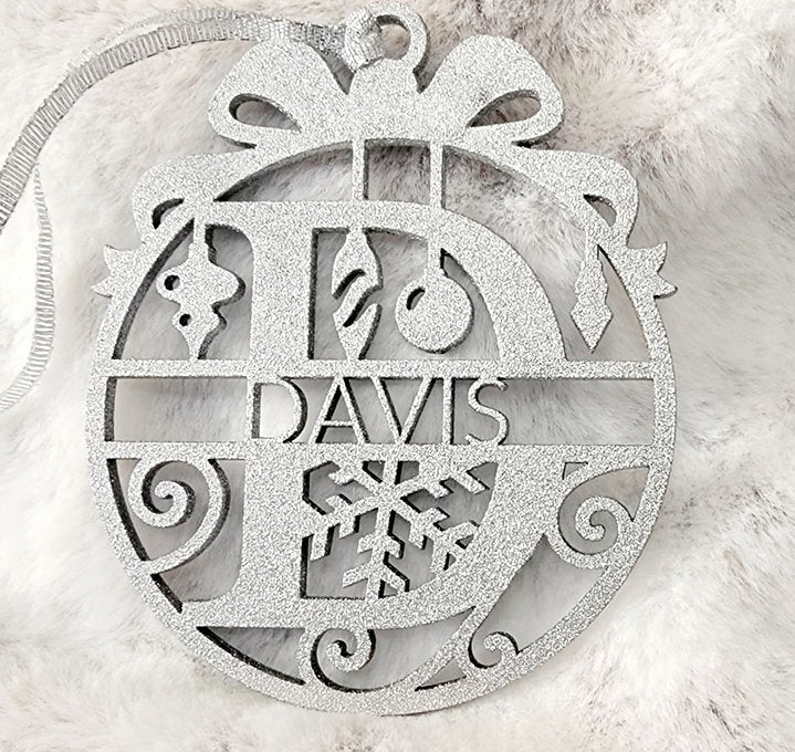 Monogrammed Christmas Tree Ornament