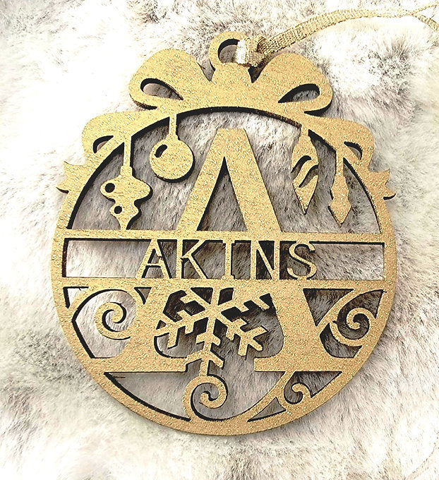 Monogrammed Christmas Tree Ornament