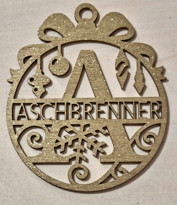 Monogrammed Christmas Tree Ornament