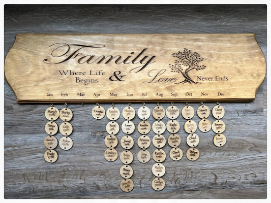 Forever Growing Personalized Family Calendar
