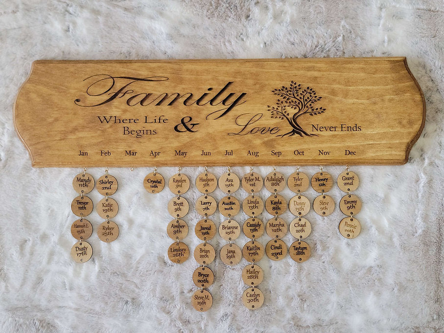 Forever Growing Personalized Family Calendar