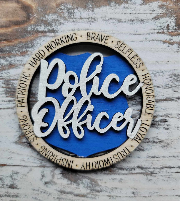 Police Officer Magnet First Responders Series