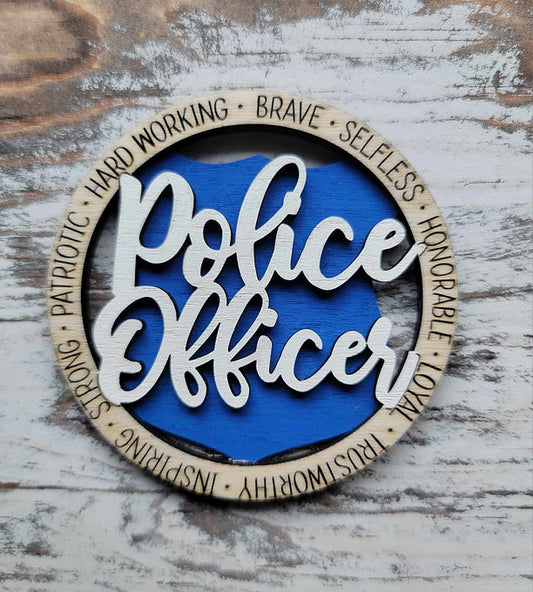 Police Officer Magnet First Responders Series