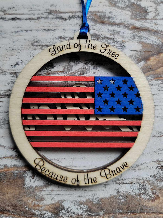 Patriotic Soldier Ornament/Car Charm