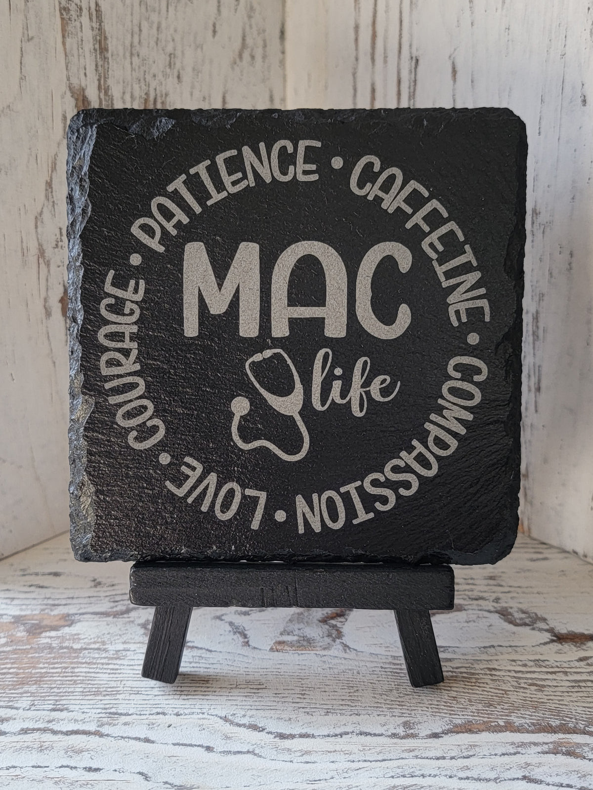 MAC Life Black Slate Coaster