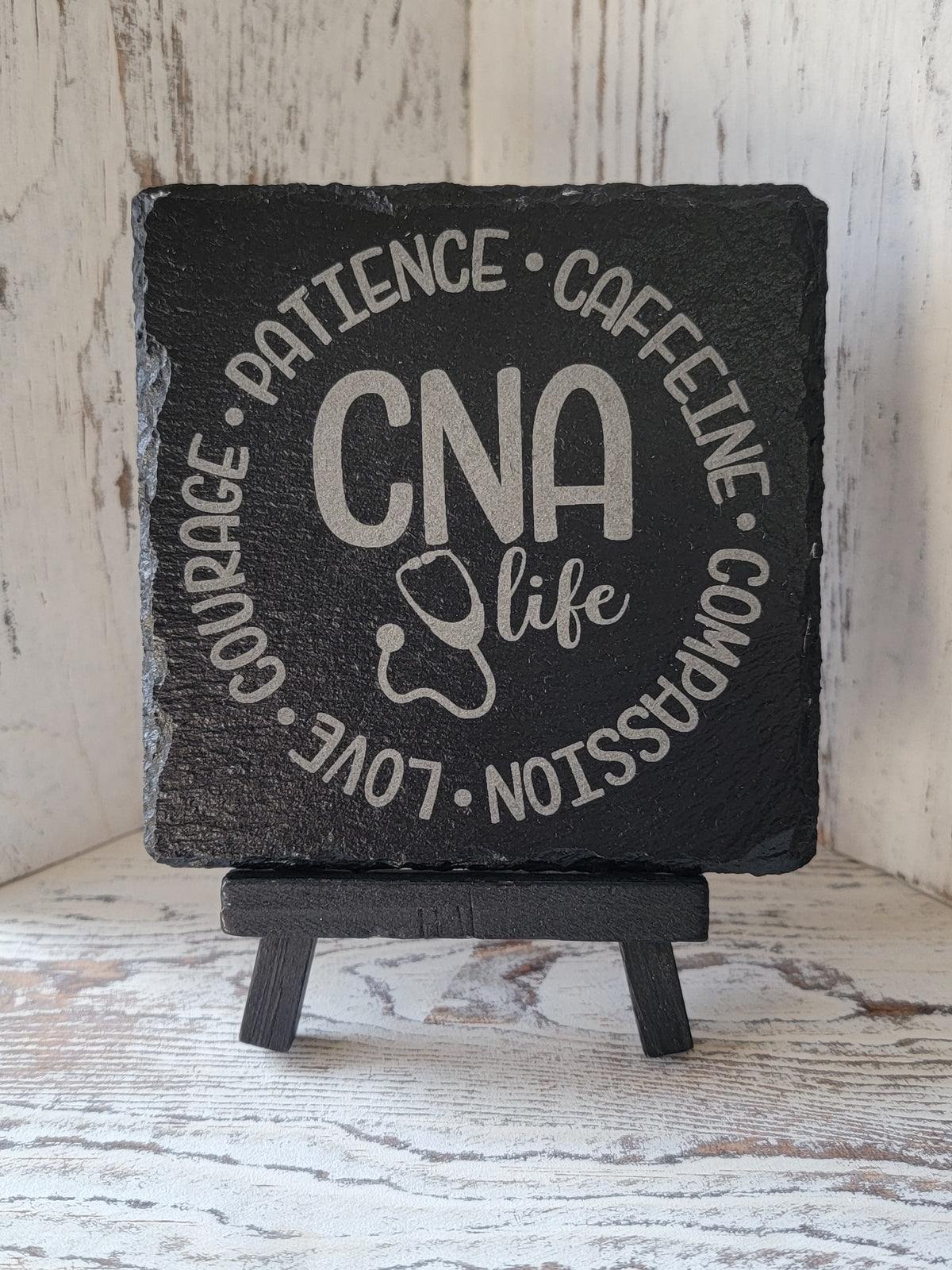 CNA Life Black Slate Coaster
