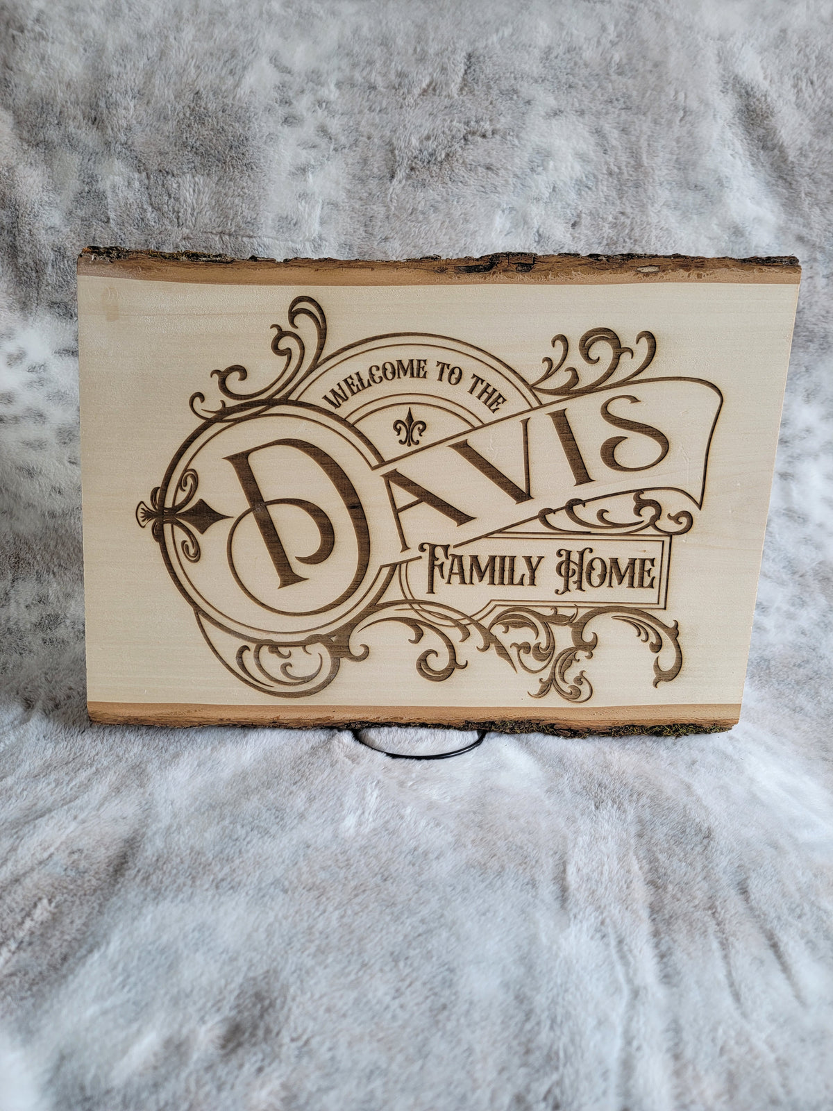 Welcome to the Davis Family Home Personalized Basswood Plank