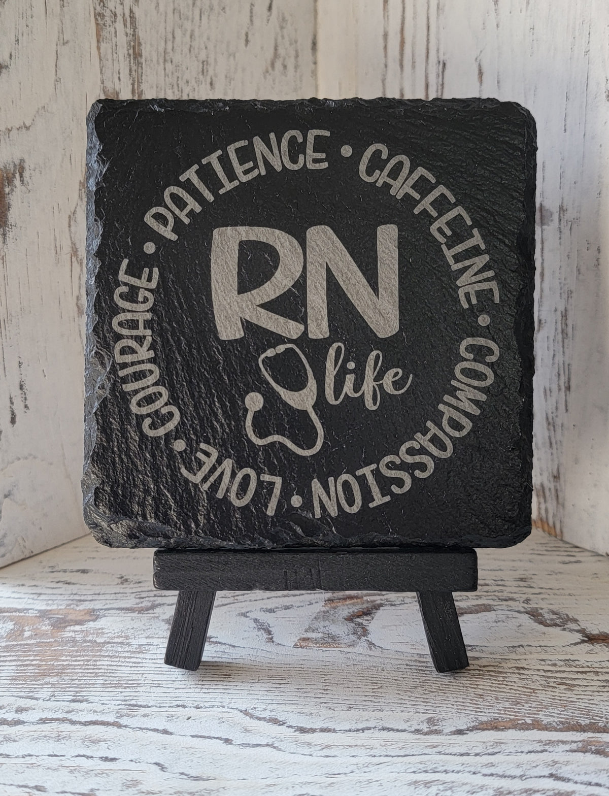 RN Life Black Slate Coaster