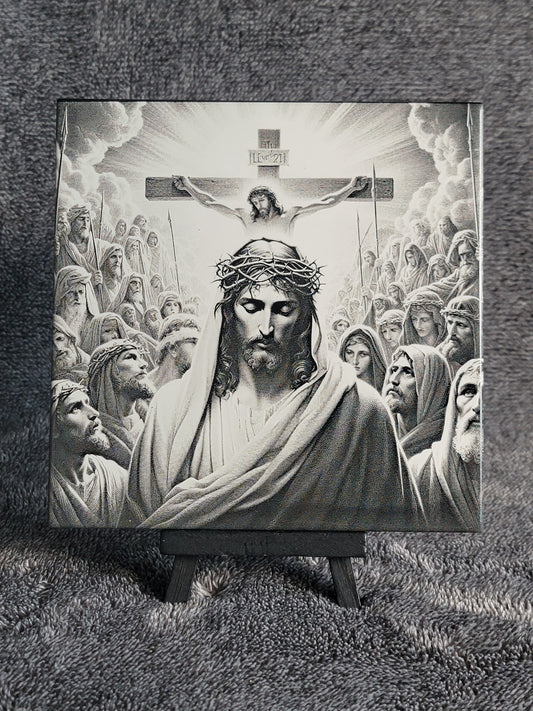 Jesus Surrounded By His Followers
