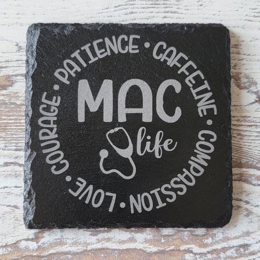MAC Life Black Slate Coaster